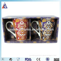 Promotional gift set ceramic couple coffee cup